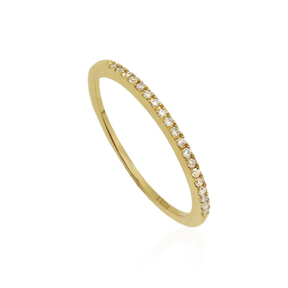 Anillo Diamantes Azalea 0.09 Oro Amarillo - Alianzas de Compromiso