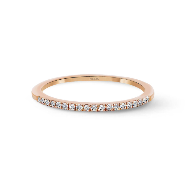 AZALEA Diamond Ring 0.09 Rose Gold - Brilliant Cut