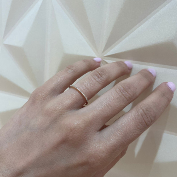 AZALEA Diamond Ring 0.09 Rose Gold - Brilliant Cut