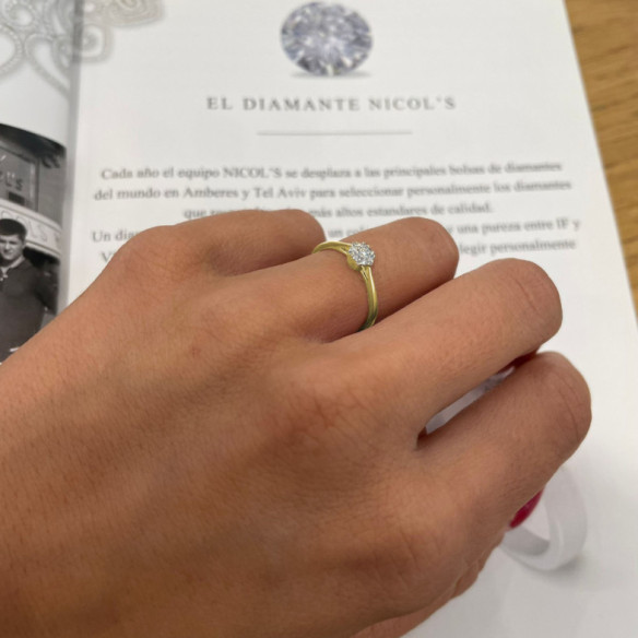 Anillo Pasión de Diamantes 0.15 Hexagonal - diseños actuales
