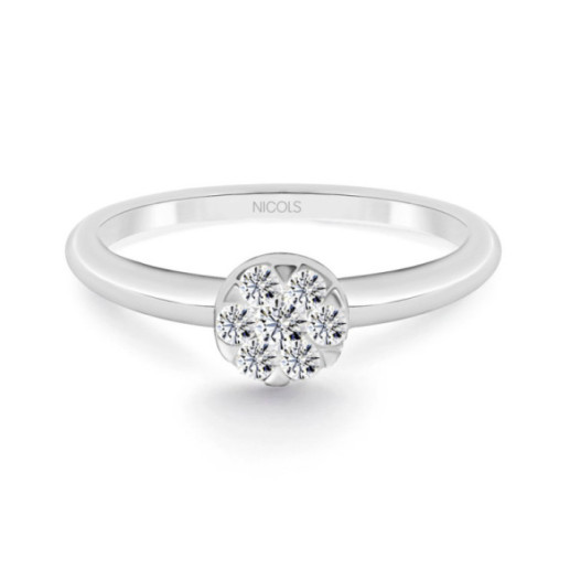 Anello Passione con diamanti 0,23 in oro bianco - Brillante