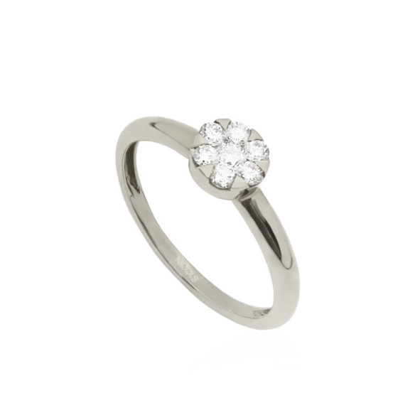 Anillo Diamantes Pasion de Diamantes 0.23 Oro Blanco - Talla Brillante