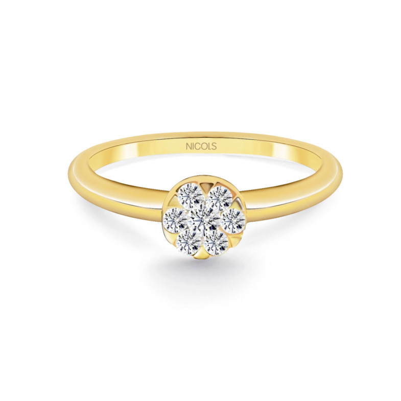 Anello Passione con diamanti in oro giallo 0,23 - ANELLI