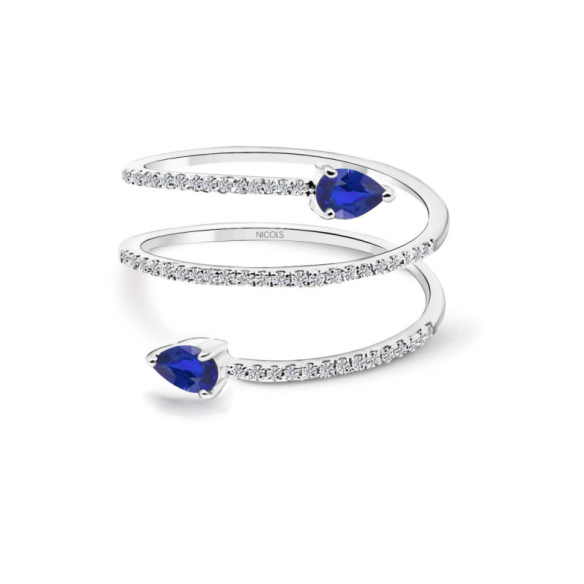 Anelli a spirale Anello con diamanti - design moderno