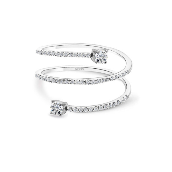 Anillo Diamantes Spiral Rings - diseños modernos