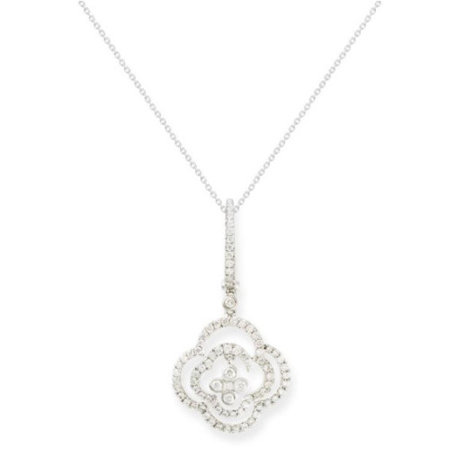 Colgante Diamantes Flor Arabesq - Colgantes de Diamantes
