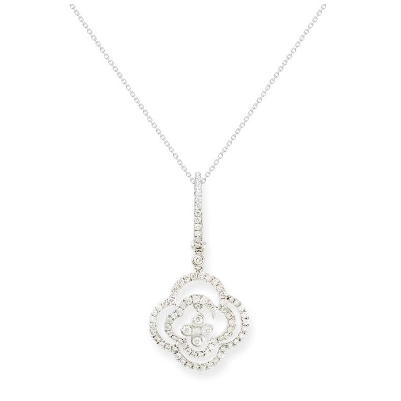 Colgante Diamantes Flor Arabesq - Colgantes de Diamantes