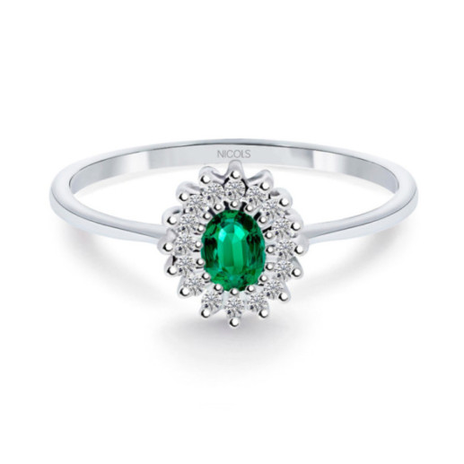 Smaragd Ring Oval Detail - Smaragdringe