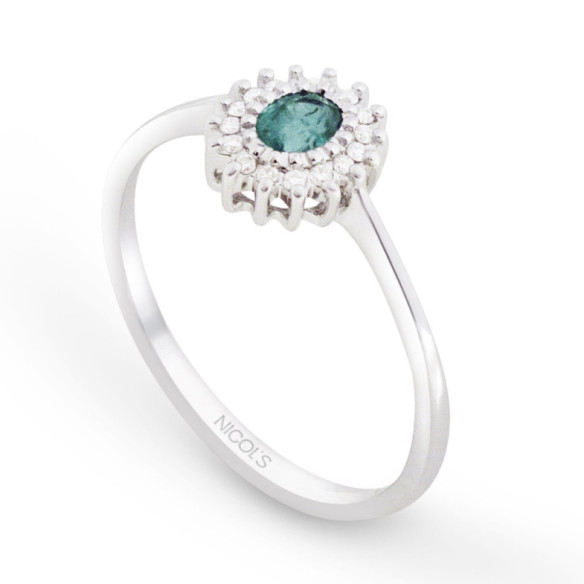 Anello Smeraldo Dettaglio Ovale - Smeraldo