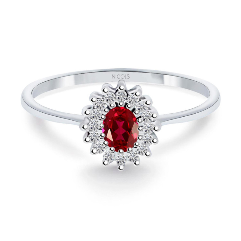 Anillo Rubi Oval Detail - Anillos de Rubí