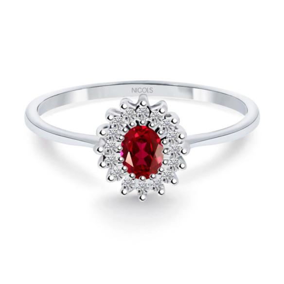 Anillo Rubi Oval Detail - Bagues rubis