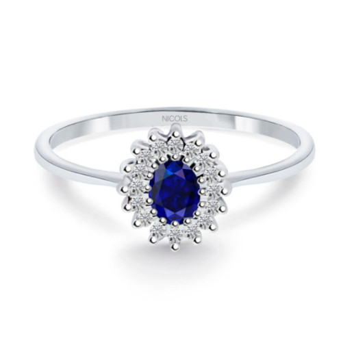 Detail Saphirring - Versprechen Ringe Diamanten