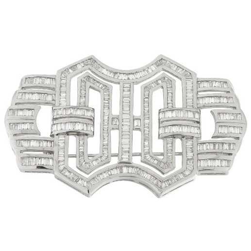 Broche de diamante baguete de diamante - BROCHES