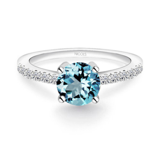 Anello Anniversario Dafne con Zirconi e Diamanti - Anelli altre pietre preziose