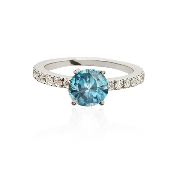 Dafne-Jubiläumsring mit Zirkon und Diamant - Ringe andere Edelsteine