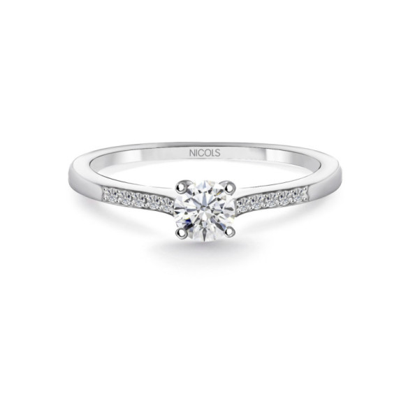 Anillo Compromiso Venus 0.37 - Talla Brillante