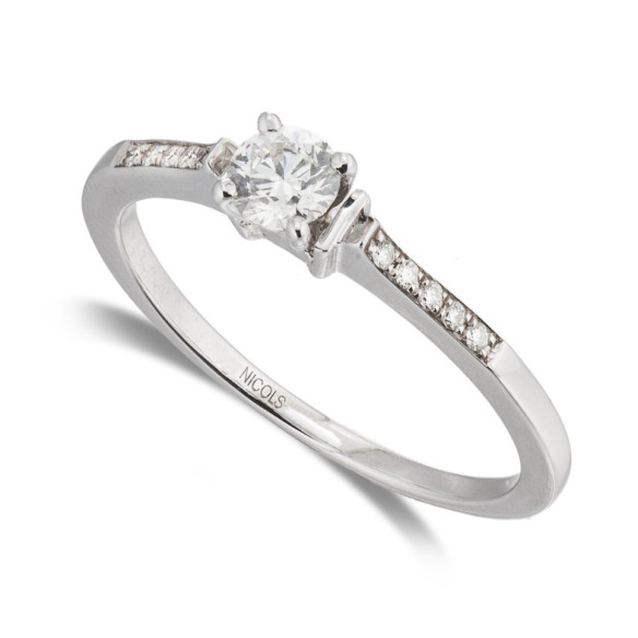 Anillo Compromiso Venus 0.37 - Talla Brillante