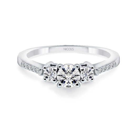 Anillo Diamantes Venus 0.47 - Anillos Compromiso Aniversario