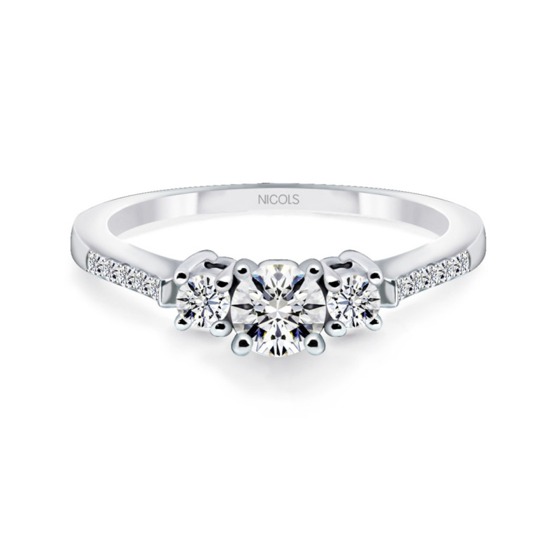 Anillo Diamantes Venus 0.47 - Anillos Compromiso Aniversario