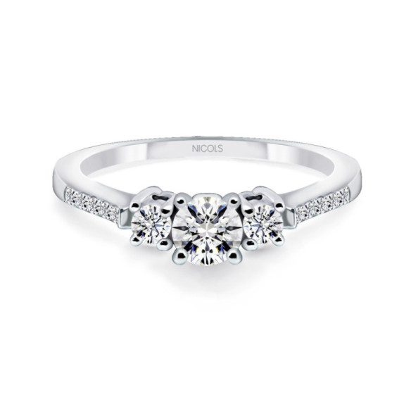 Anillo Diamantes Venus 0.47 - Anillos Compromiso Aniversario