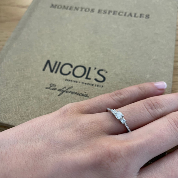 Anillo Diamantes Venus 0.47 - Anillos Compromiso Aniversario