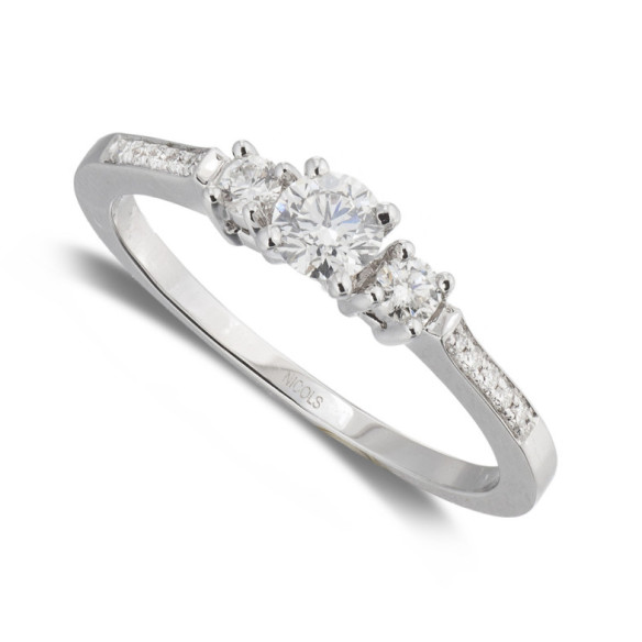 Anillo Diamantes Venus 0.47 - Anillos Compromiso Aniversario