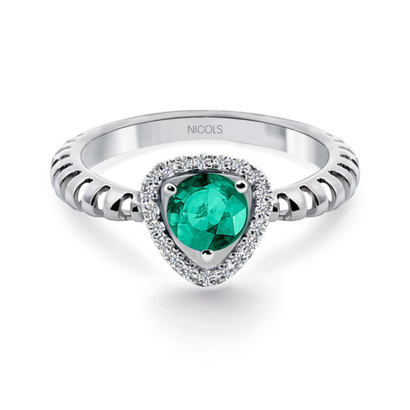 Aquamarine ring TRIANGLE - Rings