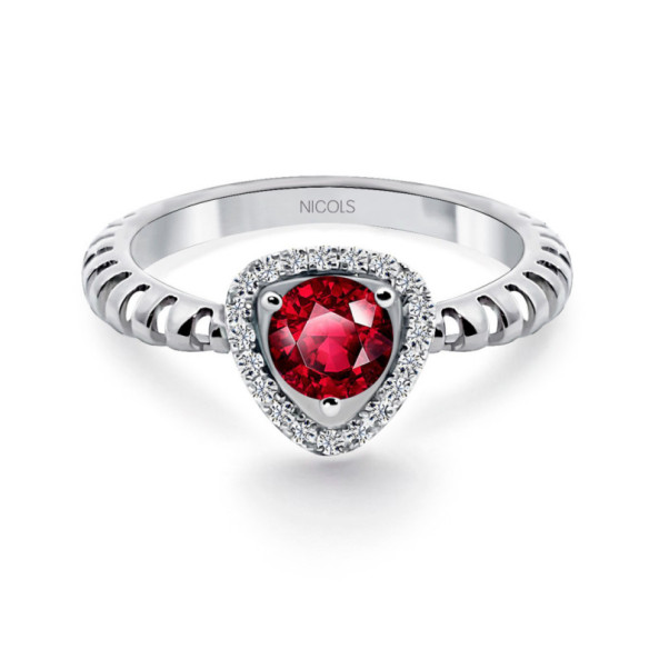 Ring Rubi Triangolo - Anelli di rubino