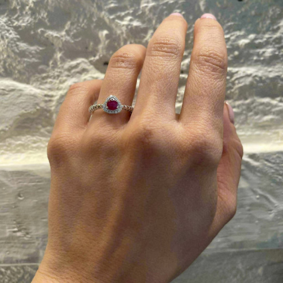 Ring Rubi Triangolo - Anelli di rubino