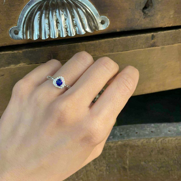 Anillo Zafiro Triangle - Anillos de Zafiro
