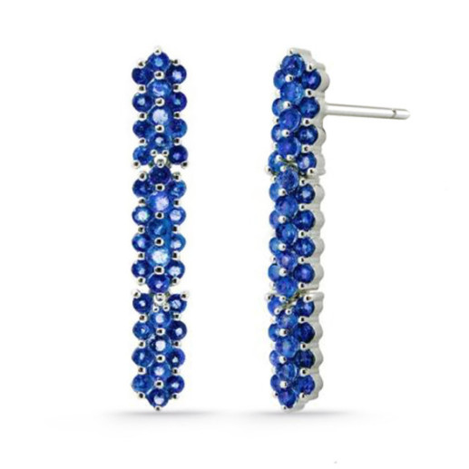 Pendientes Oro Panal Colourful - Boucles d'oreilles saphir