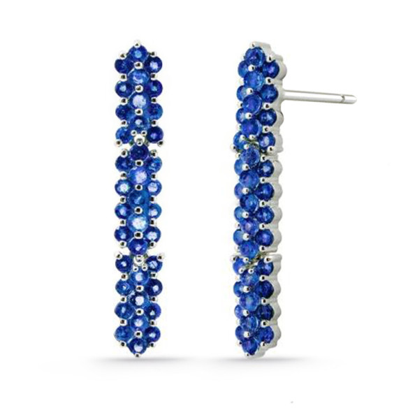 Pendientes Oro Panal Colourful - Boucles d'oreilles saphir