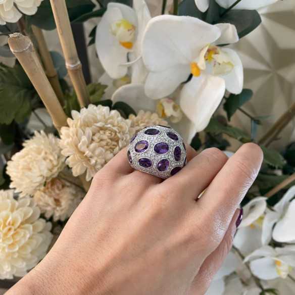 Anillos Amatistas Galaxy - Alta Joyería