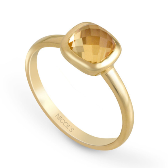 Anello in oro Citrino Candy Stone - Anelli altre pietre preziose