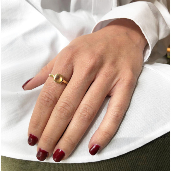 Anello in oro Citrino Candy Stone - Anelli altre pietre preziose