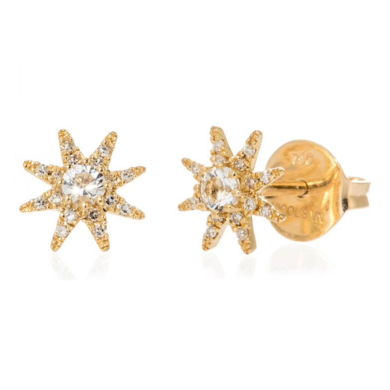Pendientes Oro Estrella Little Details - dormilonas