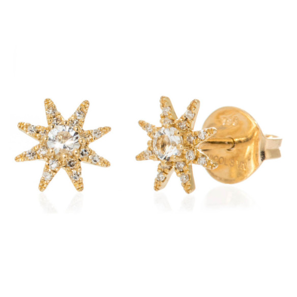 Pendientes Oro Estrella Little Details - dormilonas