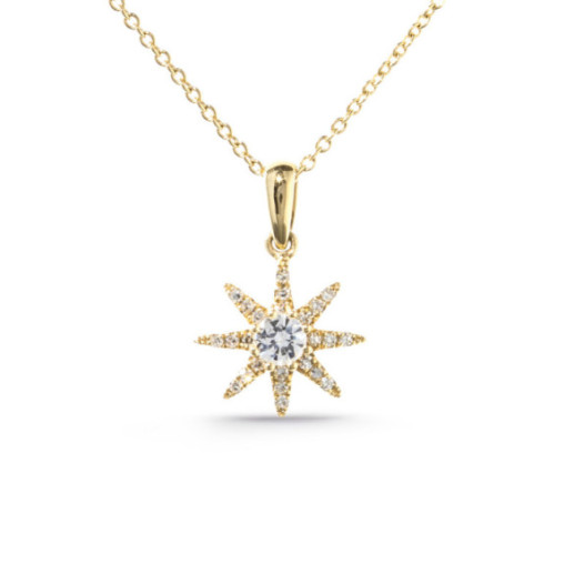 Gold MINI DETAILS pendant - Diamond pendants