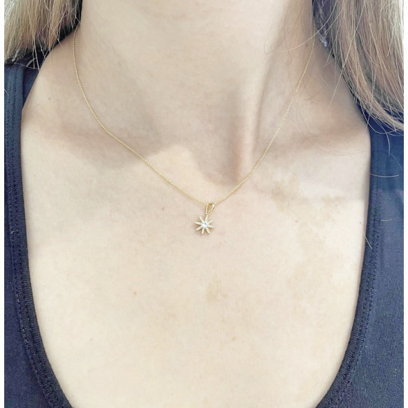 Gold MINI DETAILS pendant - Diamond pendants