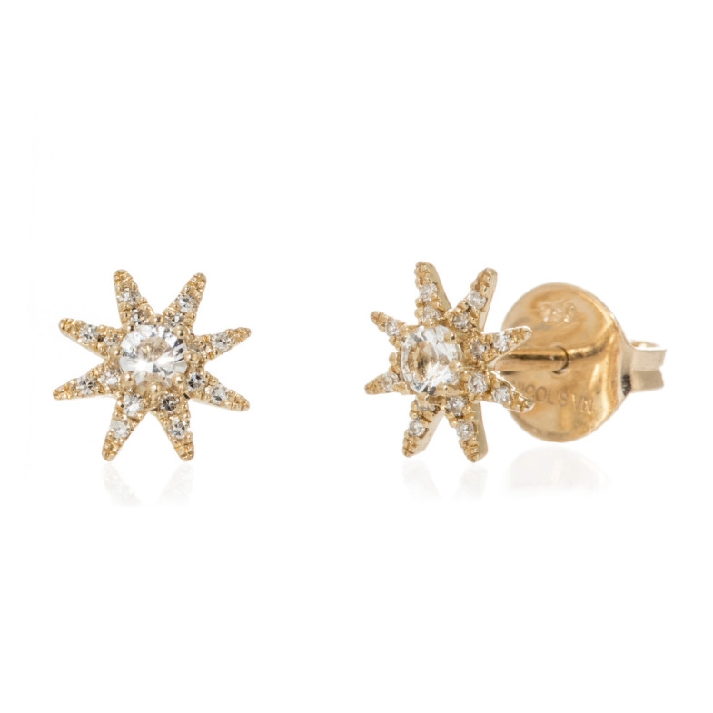 Gold Star Earrings LITTLE DETAILS - sleepy