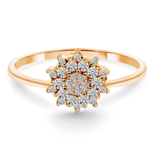 Anillo Vintage Oro Y Diamantes Snow Flower - Anéis de diamante