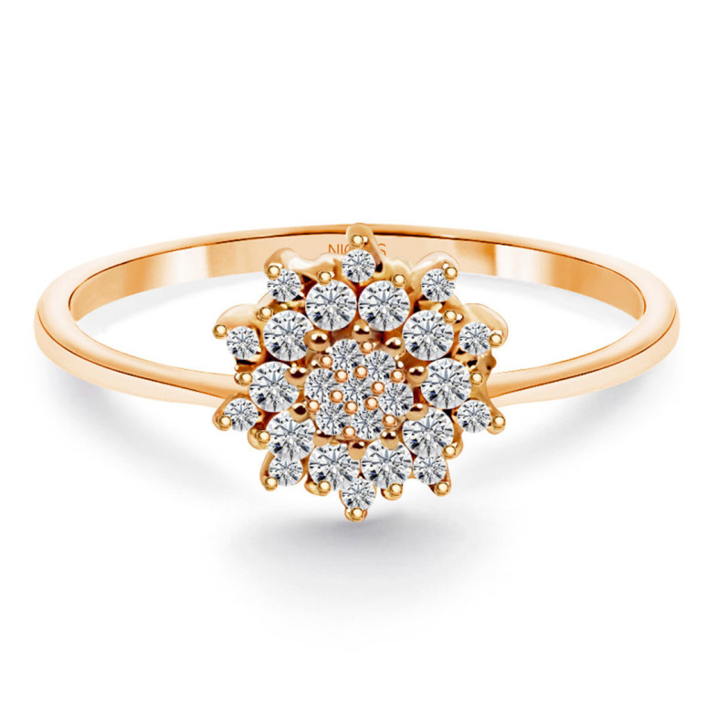 Anillo Vintage Oro Y Diamantes Snow Flower - Anillos de Diamantes
