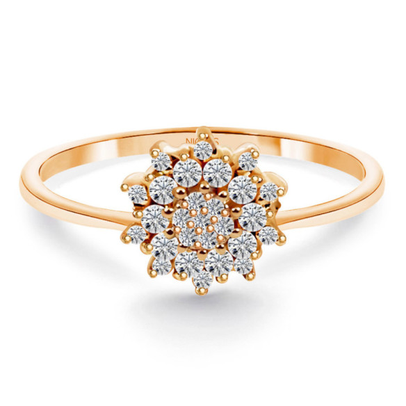 Anillo Vintage Oro Y Diamantes Snow Flower - Anillos de Diamantes