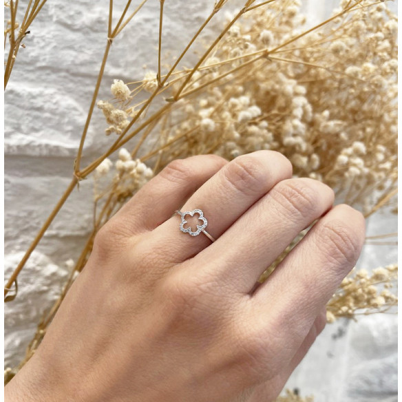 Anillo Oro Y Diamantes Flor Little Details - Anillos de Diamantes