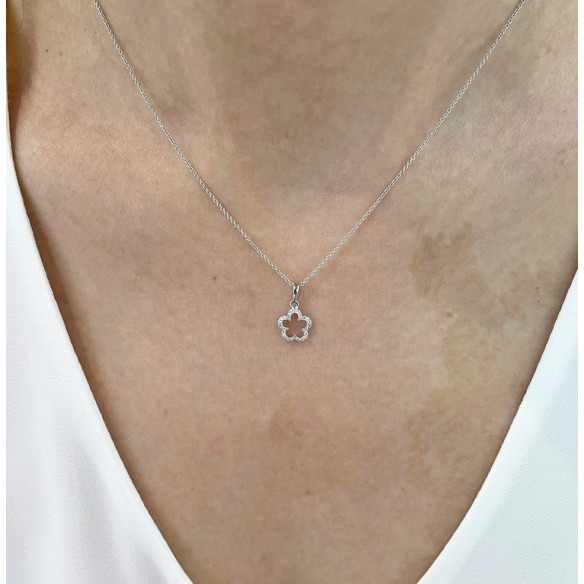 Collar Oro Flor Little Details - Colgantes de Diamantes