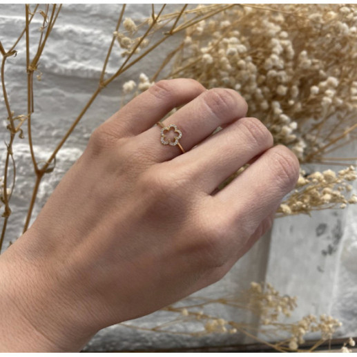 Gold ring LITTLE DETAILS - Brilliant Cut 2