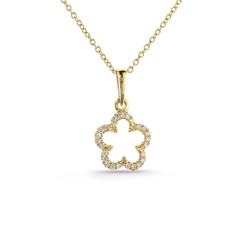 Collar Oro Flor Little Details - Colgantes de Diamantes