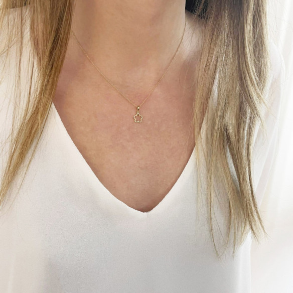 Collar Oro Flor Little Details - Colgantes de Diamantes