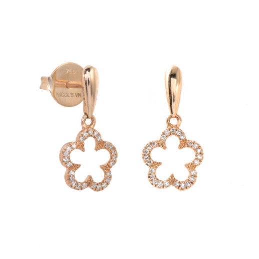 Pendientes Oro Flor Little Details - cortos