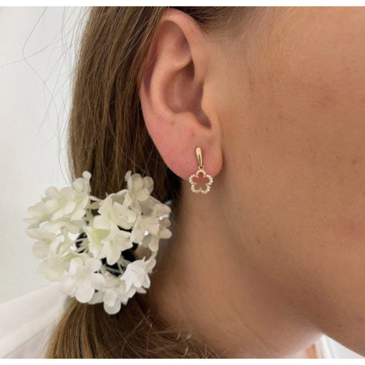 Pendientes Oro Flor Little Details - court 2